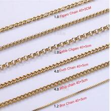 1pc Customized Name Necklace, Unisex, 18K Gold Plated Stainless Steel, Personalized Necklace, Gift, Gold, Fashion, Colorful, Vintage, Minimalist, Neutral, Casual, Cute, Customized, Personalized, Unique, Ideal Gift For Him, Ideal Gift For Her, Boyfriend, Girlfriend, Dad, Mom, Family, Friends, Anniversary, Birthday, Graduation, Prom, Party, Stainless Steel Jewelry - Yellow Gold - View 6