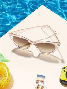 1 pieza Gafas de moda con montura de ojo de gato de acrílico estilo retro para adolescentes de 12 a 16 años, para salidas, uso diario y regalos para vacaciones