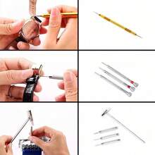 Professional Spring Bar Tool Set, 147 Pcs Multifunctional  Watch Repair Tool Kit, Watch Battery Replacement Tool Kit Remover Watch Case ,Watch Band Link Pin Tool Set With Carrying Case - As Shown - View 6