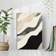 Póster de lienzo enmarcado de 1 pieza, pinturas en lienzo de arte de pared de galería neutra minimalista abstracta moderna, regalo ideal para dormitorio, sala de estar, pasillo, arte de pared, decoración de pared, decoración, decoración de habitación