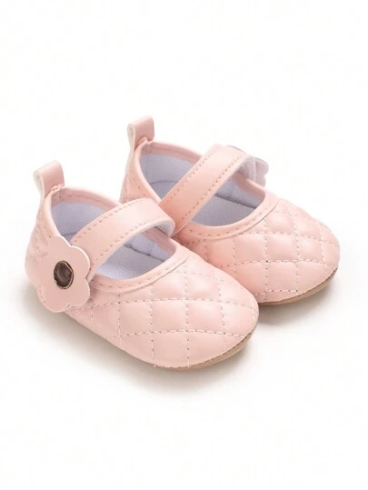 Infant & Toddler Versatile Leather Upper Decor Design Rubber Sole Anti-Slip Retro Mary Jane Flats