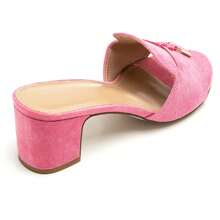 Sandales à talons hauts minimalistes polyvalentes et décontractées, été - Rose bonbon - Voir 4