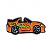 1pc/2pcs Universal Mini Exquisite Cute Racing Car & Racing Flag Cartoon Enamel Brooch, Special Lapel Pin, Suitable As Gift For Friends, Collectors Of Racing Fans, Checkered Street Casual Zinc Alloy Cartoon Brooch, All Season - Multicolor - View 8