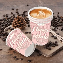 10/20/60pcs,Diamond Purple Party Tableware 9oz Paper Cups Birthday Party Accessories/Decoration, Coffee Cup, Party Cup, Versatile & Elegant Disposable Cups For All Occasions Perfect For Easy Cleanup Parties, Weddings & Holidays