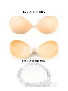 YIYANG Invisible Bra With Adhesive Bra (Optional Two Styles Storage Box), Reusable Invisible Self-Adhesive Bra, No Straps, Suitable For Evening Gowns, Wedding Dresses And Sleeveless Swimsuits - Multicolor - View 10