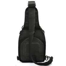 STAR SHOP Military Backpack Crossbody Bag Men's Side Bag Chest Shoulderbag - Black - View 7