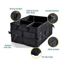 Large Capacity Car Storage Box, Collapsible Cargo Container For Car/Truck Trunk