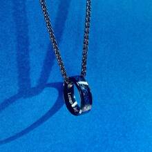 Personalized Stainless Steel Round Pendant Necklace With Intricate Design - Custom Name, Ideal Gift For Father, Boyfriend On Valentine's Day, Christmas, Father's Day