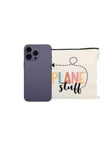 Bedrukt met vliegtuigpatronen Canvas cosmetische tas, inclusief bedrukt met de letters 'Vliegtuig Stull', opvouwbare cosmetische tas met rits, gemakkelijk schoon te maken, veelzijdige make-uptas voor reis- en vakantiecadeaus, draagbaar, voor kantoor- en schoolbenodigdheden Make-uptas Reisbenodigdheden Make-uptas Vakantiebenodigdheden Make-uptassen Make-uptas Make-uporganizer Winterluipaardprint Worsthond Vrouwencadeaus voor vrouwen