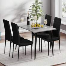 Black Chair + Gray Table