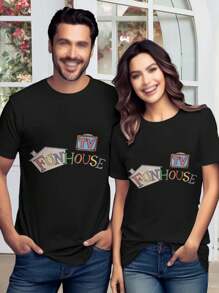 Ladies' Distressed Vintage SNL Inspired T-Shirt - Saturday TV Funhouse Kelly Design Co. - Black - View 1