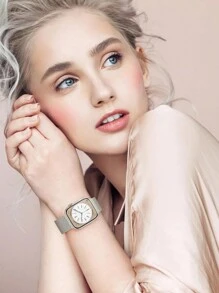 1pc Unisex Starry Milanese Stainless Steel Watch Band, Compatible With Apple Watch 44mm 40mm 41mm 45mm 42mm 46mm 38mm Ultra 3/2/1 49mm, Magnetic Metal Strap, Luxury Stainless Steel Band, Compatible With Series 11 10 9 8 7 SE 6 5 4 3 2 1 - Starlight Charcoal - View 6