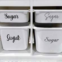 1张定制贴纸，可用作农舍风格贴纸、定制食品储藏室标签、罐子标签、食品储藏室整理标签、储物标签、厨房标签，通用生日和节日派对用品，适用于家庭、办公室、商业场所及商业装饰和礼品，多功能。 - 彩色 - 查看 6