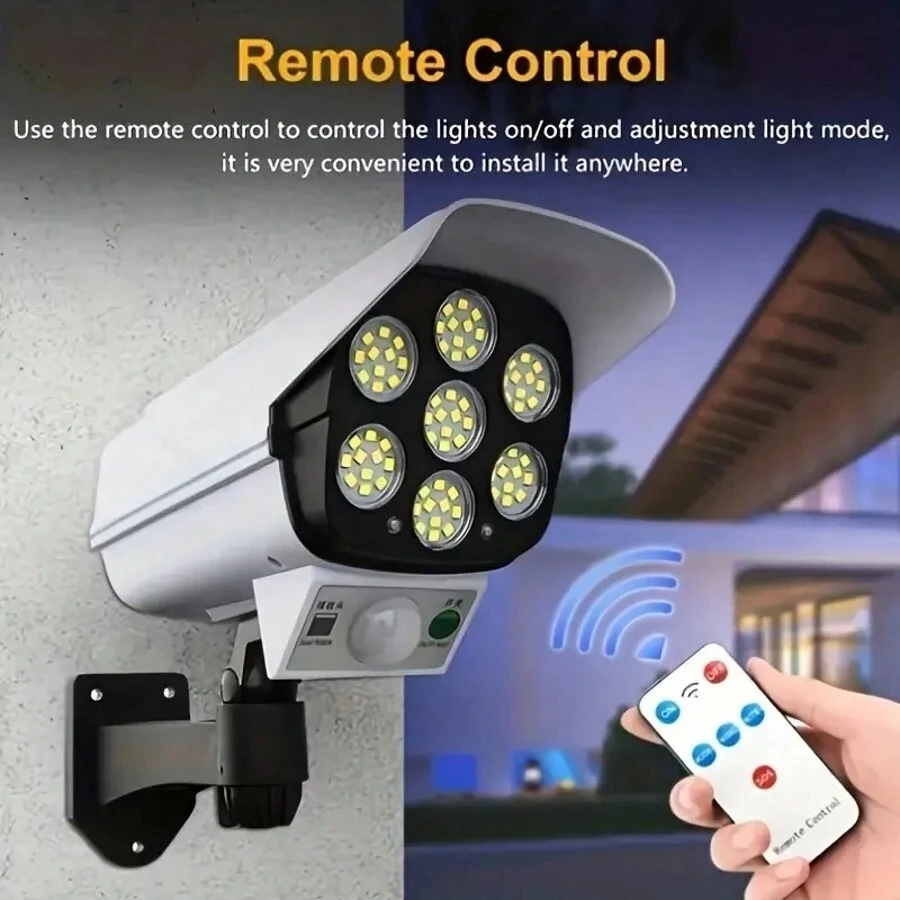 1pc Solar Anti-Theft Light Imitation Surveillance Camera Street Light Human Body Sensor Lighting Suitable For Outdoor Courtyard Garden Corridor Lighting - Multicolor - View 1