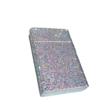 Estuche de cigarrillos para mujer con doble cara, brillos y rhinestones, minimalista y de moda para uso diario casual