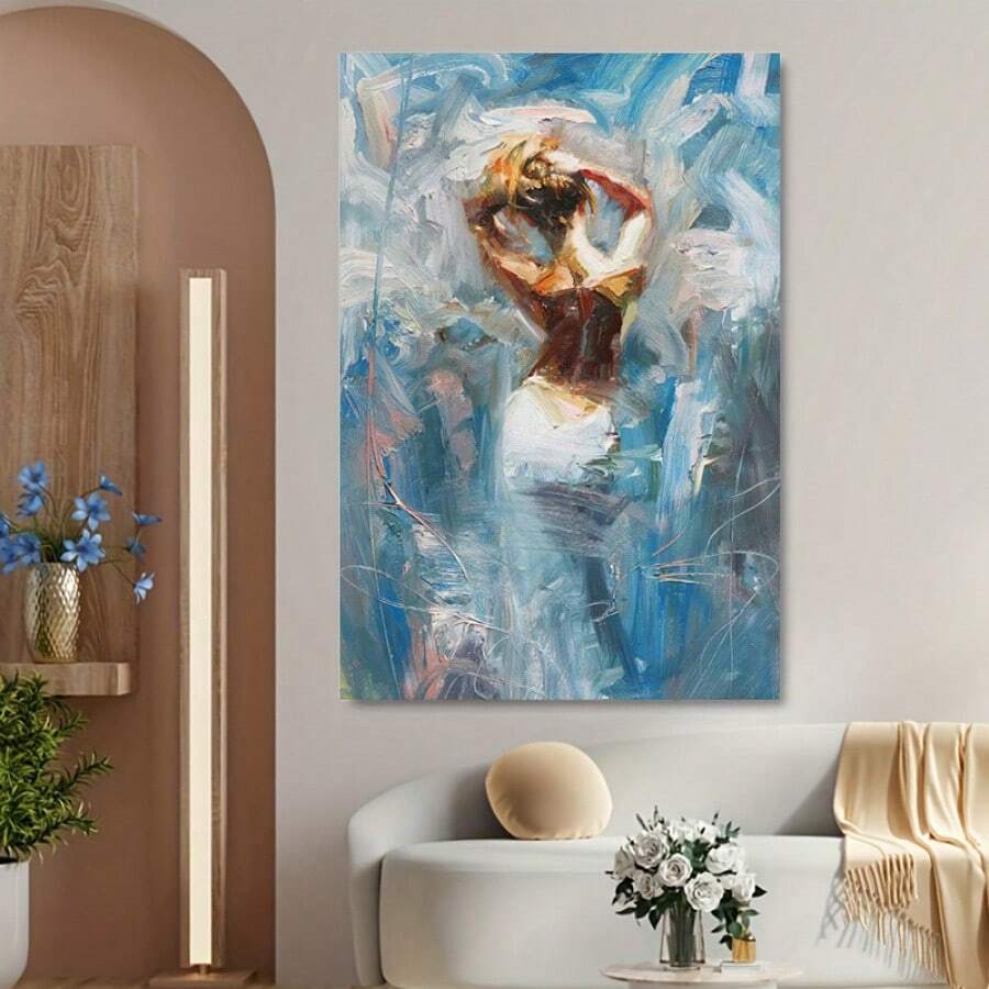 1 Pc Modern Abstract Sexy Women  Wooden Framed Canvas Painting -  Thickness 2.25cm/0.9inch,Home Gift Decoration, Room Decoration Aesthetic, Wall Decoration Art, Perfect Gift, Autumn And Winter Wall Decoration, Living Room Decoration, Bedroom Decoration, Kitchen Decoration, Entry Decoration, Bathroom Decoration, Direct Wall Painting, High Quality Wall Painting Poster