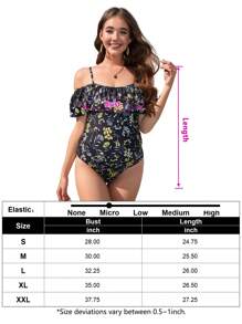 Yesfashion Women Maternity One Piece Swimsuit Print Front Off Shoulder Pregnacy Floral Bathing Suit - Nhiều màu - Xem 6