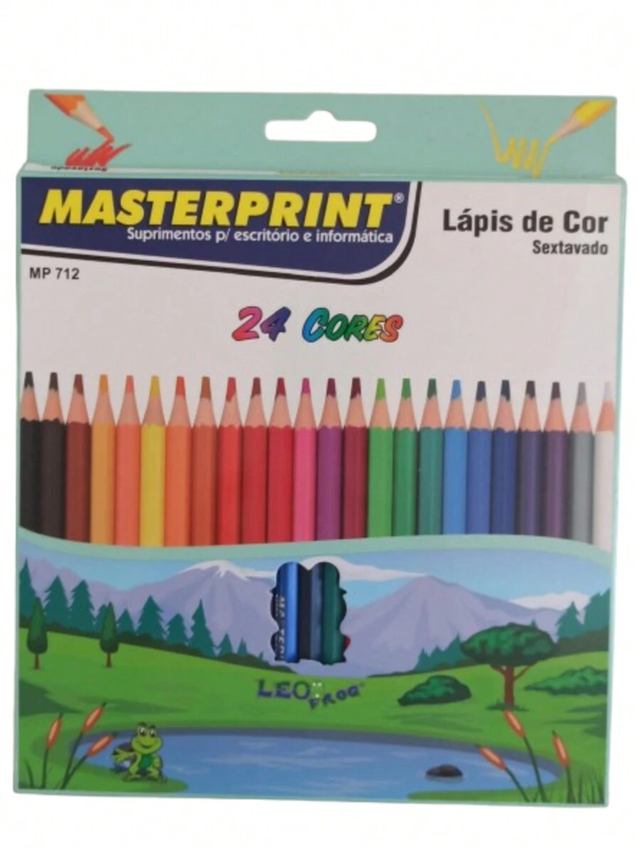 Masterprint Colored Pencil 24 Colors Hexagonal Shape Resistant Tip - - 彩色 - 查看 1