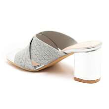 Casual Versatile Minimalist High Heel Sandals, Summer - Silver - View 5