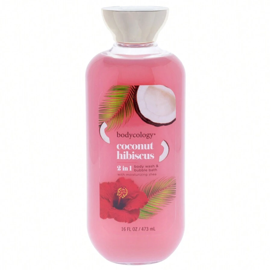 2 In 1 Body Wash And Bubble Bath - Coconut Hibiscus By Bodycology For Women - 16 Oz Body Wash - trắng - Xem 1