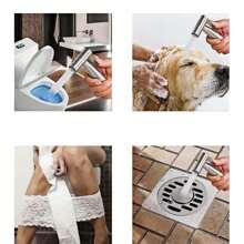 1个不锈钢坐浴喷头（带固定支架），2件套（喷头+支架及螺丝），3件套（喷头+不锈钢防爆软管+支架及螺丝），个人卫生坐浴喷头，适用于浴室、卫生间、洗衣房，清洁浴室配件，浴室工具