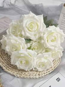 9/18/36 Heads Roses Artificial Silk Flowers, Fake Roses With Long Stems Realistic Faux Rose Bouquets For Wedding Decorations Bridal Shower Centerpieces Floral Arrangements Party Home Table Decor For Wedding Decoration, Valentine'S Day Decor, Birthday Decor, Anniversary Decor, Holiday Decor, Graduation Decoration, Party Decor Supplies Spring Flowers, Spring Decorations For Home Home Decor Back To School Room Decor School Supplies - trắng - Xem 7