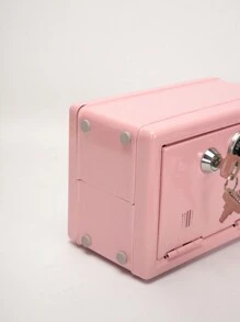 1pc Bank, Mini Locker Small Storage Box Piggy Bank With Combination Lock And Key, Home, Personal For Home Documents, Money Jewelry - Multicolor - View 4