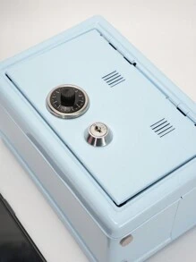 1pc Bank, Mini Locker Small Storage Box Piggy Bank With Combination Lock And Key, Home, Personal For Home Documents, Money Jewelry - Multicolor - View 3