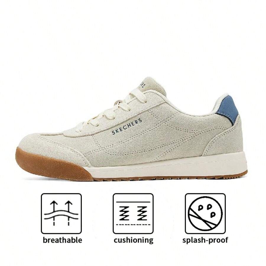 Skechers Low Top Lightweight Canvas Casual Women Sneakers 177497-OFWT - Milky - View 1