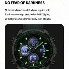 NAVIFORCE 男士时尚军用手表 奢华原装运动计时手表 防水石英钟数字腕表