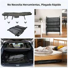 Camping Portátil, Catres Plegables para Dormir Adultos con Cojines y Almohadas, 4 Posiciones Ajustables, para el Hogar, Oficina, Camping, hasta 150KG - 1 - Ver 5