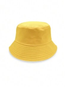 1pc Kids Solid Color Breathable Bucket Hat With Adjustable Inner Band, Versatile Design Suitable For All Seasons, Casual Daily Wear, Hiking, Traveling, Commuting, Available In Multiple Sizes And Colors