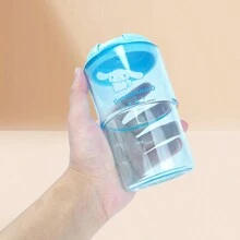 Miniso 3款三丽鸥卡通人物系列便携式冷萃咖啡杯，500毫升/16.91盎司 - 可爱卡通保温杯（1个） - 藍色 - 查看 2