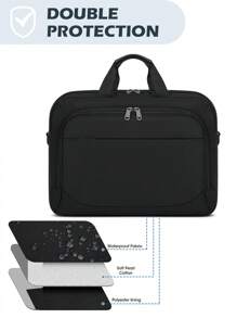 NEWHEY 15.6"/17.3" Laptop Bag For Men, Large Capacity 3-In-1 Business Briefcase Fits A4 Papers, Shock-Resistant, Suitable For Business, Travel, Work, School, Spring - Multicolor - View 8