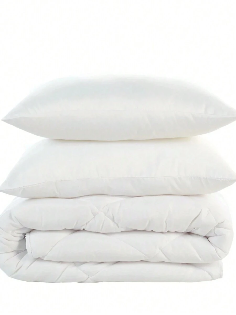 Zeynep Textile | Comfort Line Double Silicone Quilt With 2 Pillows | Healthy Sleep Guaranteed | Multiple Sizes - White - View 1