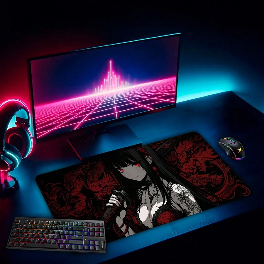 Large Non-Slip Gaming Mouse Pad With Custom Print 70x35 Cm M1346 - 70X35 - View 1