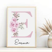 3pcs/Set, Custom Name Animal Wall Art, Personalized Jungle Animal Art Set, Custom Poster Printing, Theme Room Decoration - Set Of 3 Pink Animal Posters - Personalized Birth Gift - Custom Flower Initial Wall Art Gifts Birthday Graduation,Multi-Functional, Anti-Mold,Ornamental,Reusable,Comfortable,Stylish,Fashionable,Adorable,Tidy,Colorful,Custom,Personalized,Unique,Ideal Gifts For Him,Ideal Gifts For Her,Her,Girlfriend,Dad,Boyfriend,Family,Mom,Friends,Son,Daughter,Home,School,Dining Room,Living Room,Bedroom,Tea Room,Office,Graphic Print