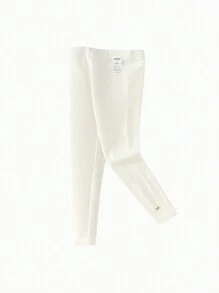 Balabala Girls' Leggings, Young Girl' Casual Pants, Girl Knit Cotton Legging Pants - White - View 6