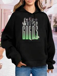 Women's Gogos Hoodies T-Shirts Stylish Comfortable Tops - Negro - Ver 1