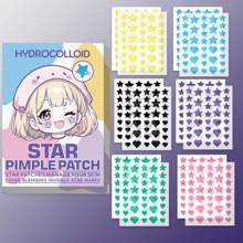 Parches para el acné con forma de estrella y corazón - Unisex, parches ultrafinos y transpirables, incoloros y sin olor, suaves y seguros para todo tipo de piel, sin parabenos, sin fragancia, perfecto para ocultar, de varios tamaños