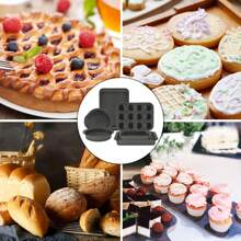 6-Piece Baking Utensil Set With Non-Stick Bread Pan/Cake Pan With Handle/12-Cup Cake Pan/Baking Pan/Baking Tray, Easy-To-Clean Baking Utensil Set