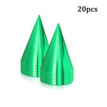 20 Pcs Colorful Birthday Party Hats Party Cone Hats Metallic Foil Cone Hats Birthday Paper Hats (5 Colors) - Multicolor - View 9