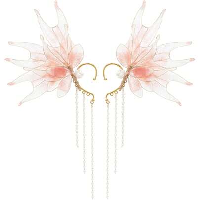 Women Fairy Ear Cuffs Beautiful Clip-On Mermaid Earrings Fashion Ear Cuffs Cosplay Accessories
