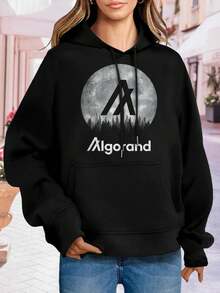 Vintage Algorand ALGO Crypto Coin Moon Shot T-Shirt Sweatshirt Blockchain Cryptocurrency Gift For Men Women Kids - Black - View 1