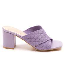 Casual Versatile Minimalist High Heel Sandals, Summer - Purple - View 2