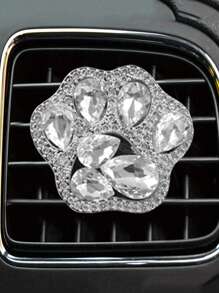 1pc Car Air Vent Aromatherapy Rhinestone Cat Paw Cute Air Vent Aromatherapy Giftable Cute Rhinestone Fresh Air Car Aromatherapy - A - 查看 7