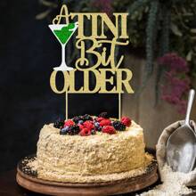 1Pc A Tini Bit Older Cake Topper Happy Birthday Cake Bunting Decor - Birthday Party Cake Decoration Supplies,For Photo Booth Props,Bachelorette Party Decoration - Multicolor - View 1