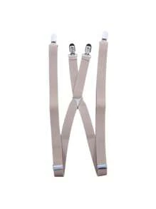 1Pc Men Wide Suspenders High Elastic Adjustable 4 Strong 25mm Wide Clips Solid Color Suspender Heavy Duty X Back Trousers Braces Heavy Duty Suspenders With Swivel Hooks For Men Work Jeans Y Back Big And Tall Adjustable Elastic Trouser Braces Belt Loop Strap, Wedding Accessories For Going Out Outfit Wedding Party And For Gift Autumn-Winter Accessories Halloween Costume,Suitable For Teens, Youth,Men,Casual, Outdoor, Athletic, Vacation, Graduation Gifts, Birthday, Daily Wear - Multicolor - View 15