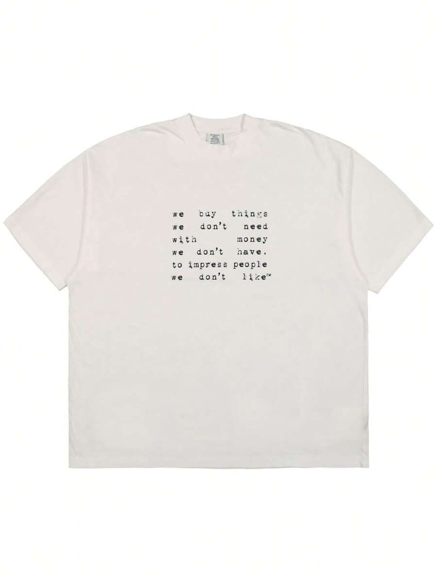Camiseta oversize unisex "We Buy Things" de VETEMENTS - Blanco - Ver 1