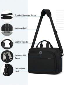 NEWHEY 15.6"/17.3" Laptop Bag For Men, Large Capacity 3-In-1 Business Briefcase Fits A4 Papers, Shock-Resistant, Suitable For Business, Travel, Work, School, Spring - Multicolor - View 3